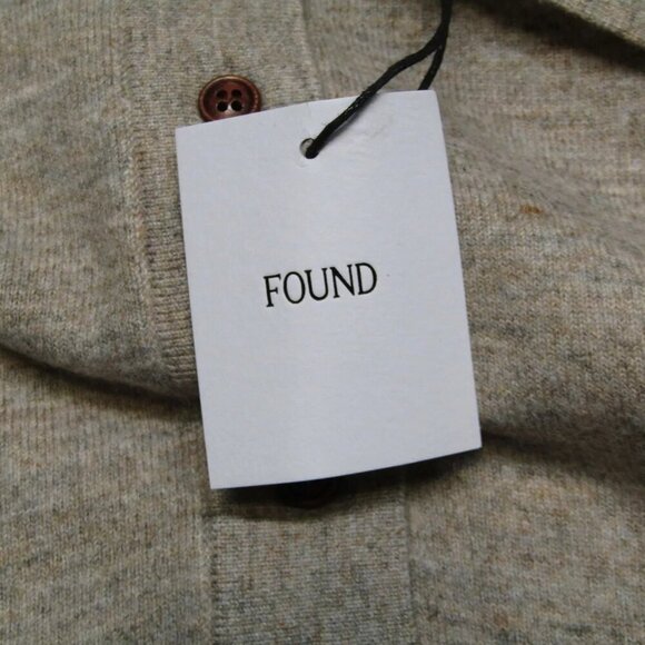 NEW FOUND Sweater Light Brown Hay Collared Knit Henley Raglan Sleeves Size L - Picture 5 of 9